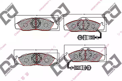 Комплект тормозных колодок BP1571 DJ PARTS